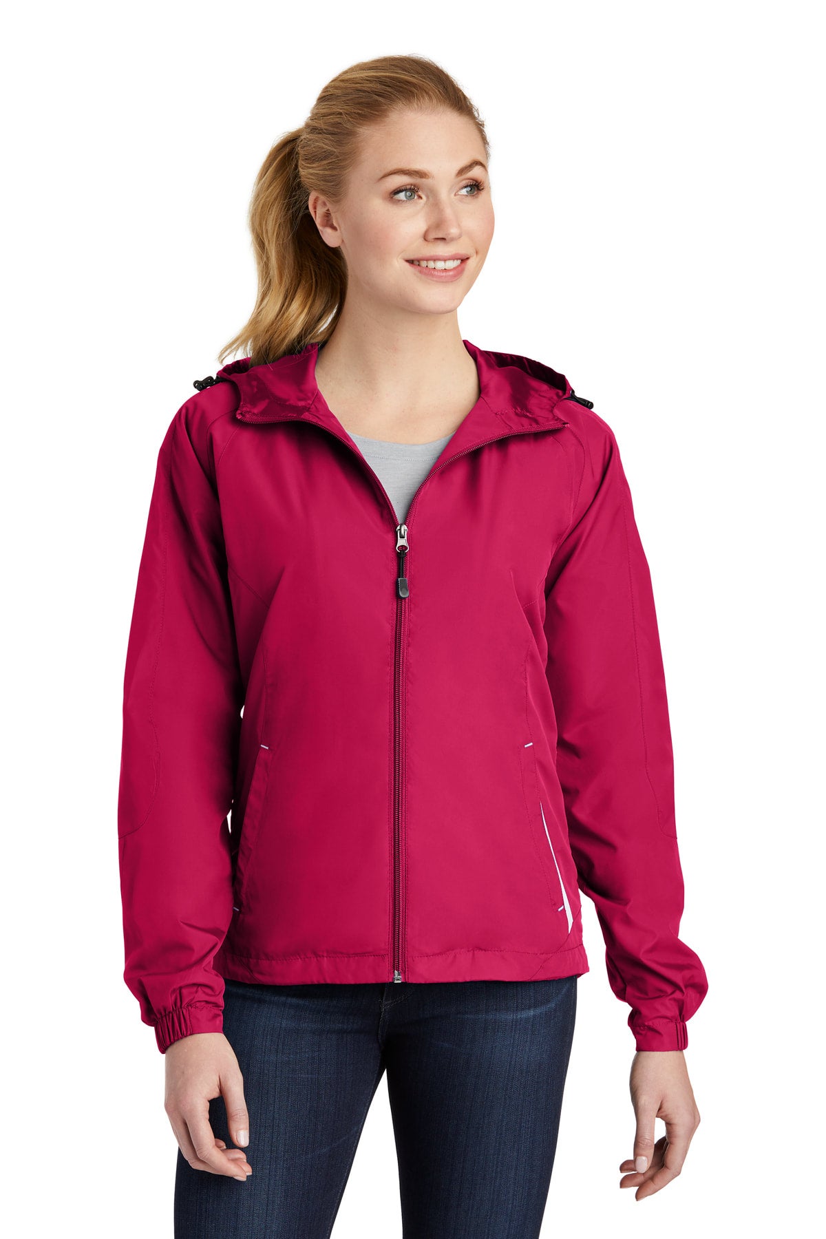 LST76 Sport-Tek® Women's Colorblock Hooded Raglan Jacket | DEL RIO
