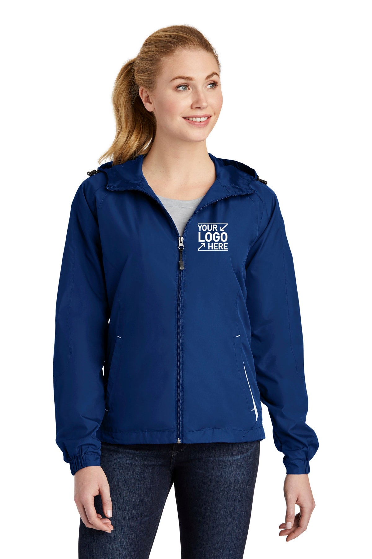 LST76 Sport-Tek® Women's Colorblock Hooded Raglan Jacket | DEL RIO